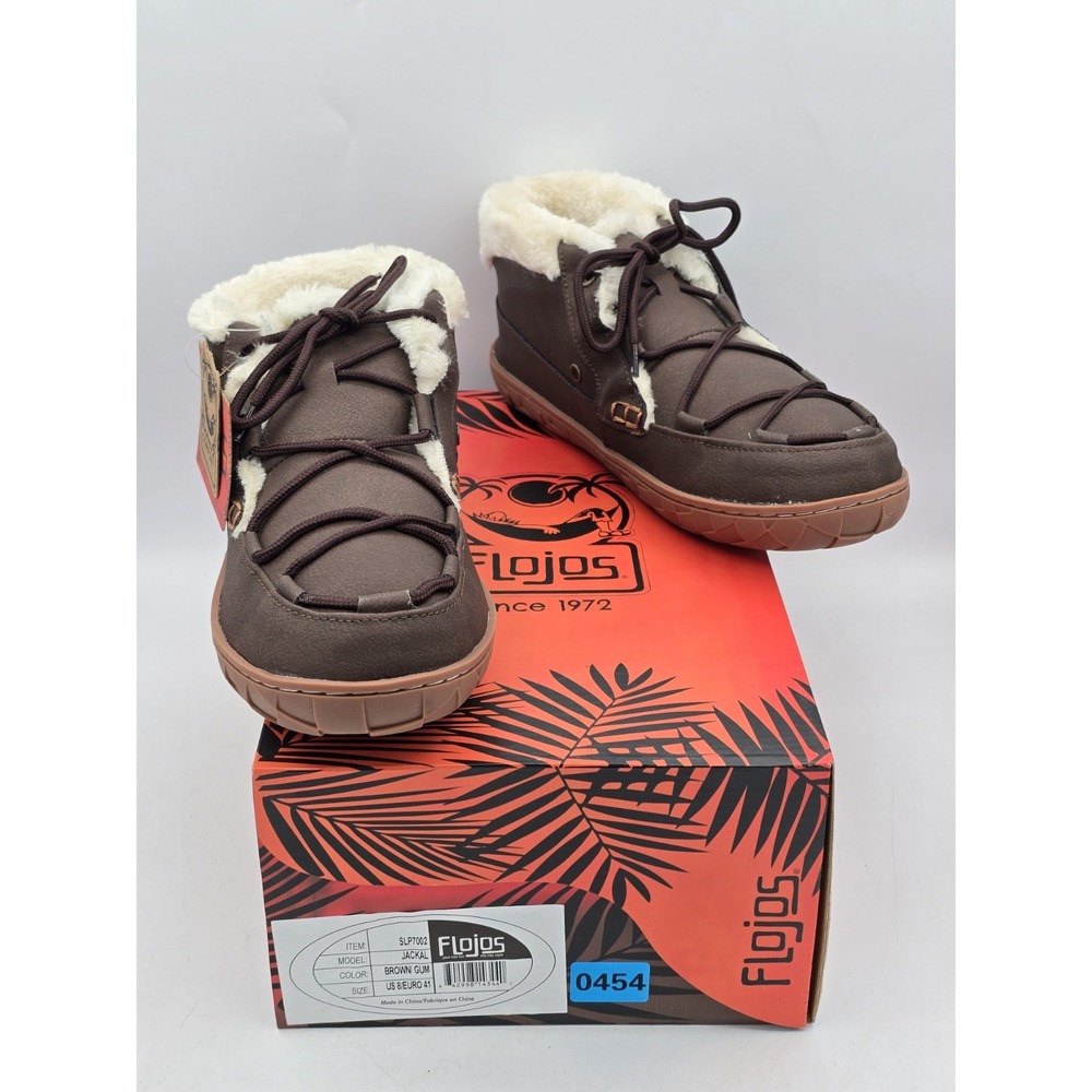 Flojos Unisex Slip-on Boot Slipper Jackal Mens 8 Women's 9 - Brown - NEW